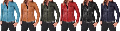 Giacca donna pelle elegante