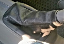 cuffia leva cambio per Fiat Panda 141 realizzata in vera pelle nera su misura