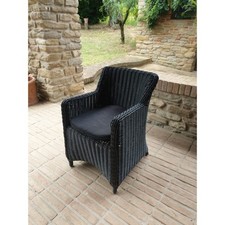 Poltrone da giardino in plastica effetto vimini intrecciata