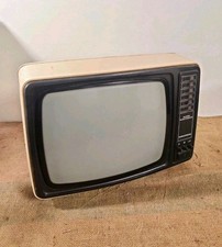  Antico Tv Bianco Portatile Anni 78 Grundig Triumph 1220 IT Vintage TV CRT 