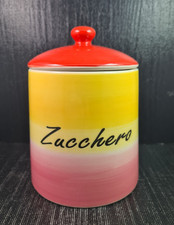 barattolo ceramica con coperchio decorato ermetico zucchero