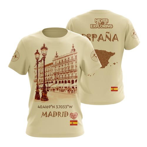 Shirt madrid spagna grafica - t-shirt,