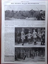 Pagine del 1915 WW1 Zuavi Baionetta Spalline Marconi Prigione Italiani Austria