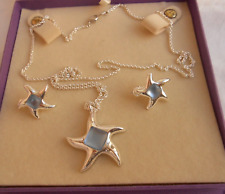 set demi parure TRIFARI TM COLLANA e ORECCHINI stella marina anni 90