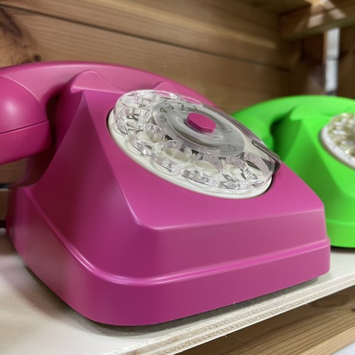 Telefono disco candy fucsia - a,