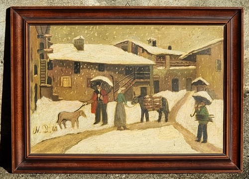 Quadro naif paesaggio - naif,,