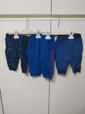 lotto stock abbigliamento bimbo neonato 3 pantaloni Tuta Blu 