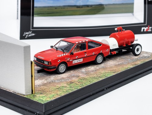 Diorama škoda rapid rosso - diorama:,