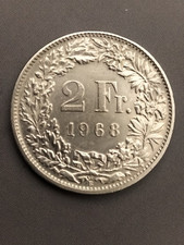 Moneta Svizzera 2 Franchi 1968