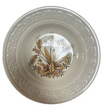 ANTICO PIATTO PORCELLANA CERAMICA  FAENZA FORTE SPIGA PANNA ANCHE PORTATA DA 6