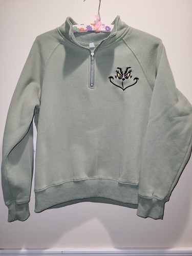 Embroidered grinch zip - zip, up