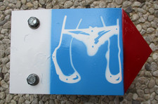 VERO CARTELLO SEGNALE STRADALE D'EPOCA " TOILETTE DONNA " - VINTAGE in FERRO