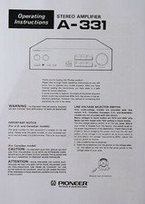 Pioneer A-331 - Amplificatore