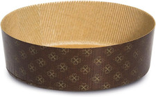 , Set Di 3 Stampi Panettone Alto 19X6 Cm, Monouso, Quantità Max Impasto 750 Gr, 