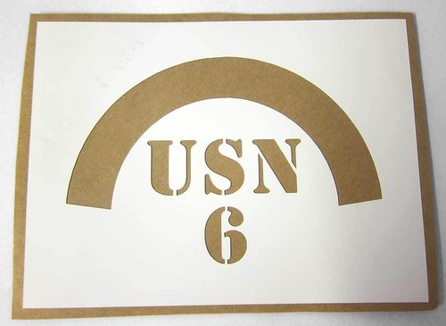 Helmet stencil 6th naval - us,