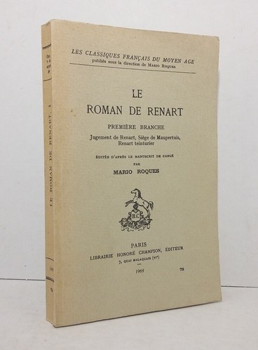 Cange roman renart - renart,