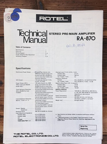 Rotel 870 amplificatore - rotel, ra-870