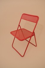 Sedia pieghevole rossa vintage