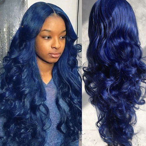 Parrucche pizzo blu - in,
