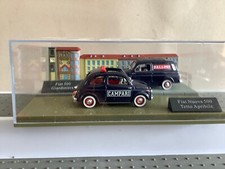 ✅ Set Diorama Die-Cast Universal Hobbies 1:43 Fiat 500 Campari/Pali (FY20-18S1/4)