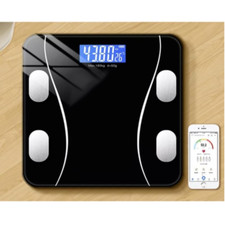 PESAPERSONE DIGITALE BLUETOOTH ELETTRONICA IN VETRO PORTATA FINO A 180 KG