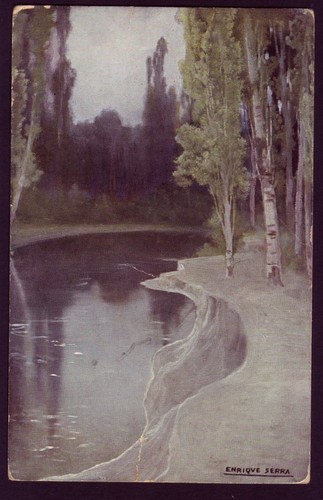 Postal paisaje pintura - postal,