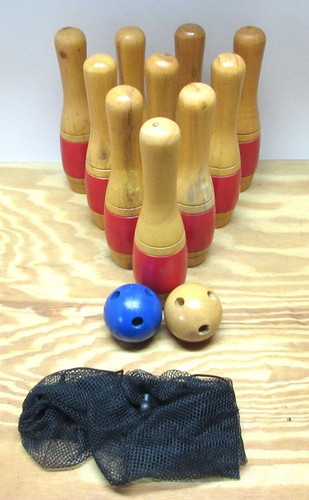 Set bowling prato legno - legno, 11"