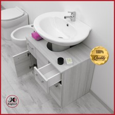Mobile da bagno copricolonna sottolavabo 70 cm bianco lucido olmo quercia rovere