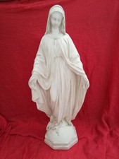 STATUA SCULTURA MADONNA IMMACOLATA Gesso Alabastro INTERNO  ARREDO SACRO