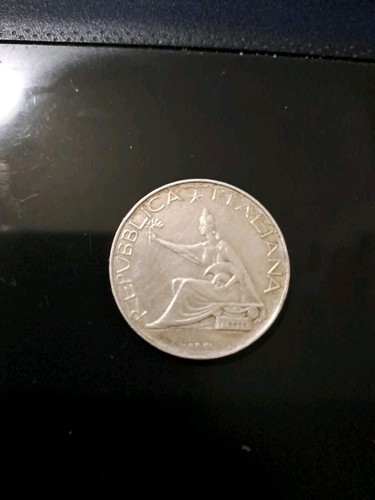 Moneta argento 500 lire - moneta,