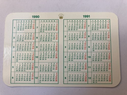 Scheda calendario originale