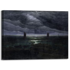 Caspar spiaggia al chiaro di