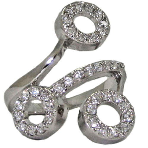 Zirconia cubica anello argento - zirconia,