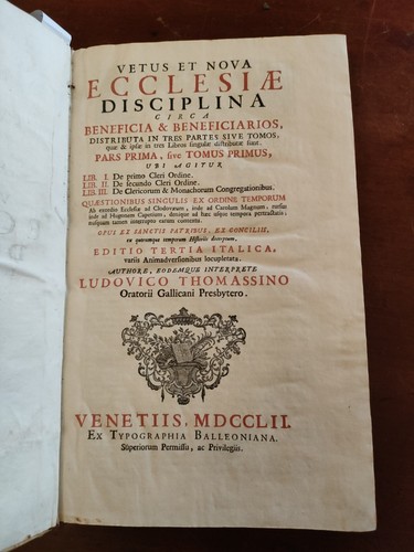 Ludovico thomassino vetus - thomassino:, et