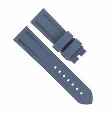 CINTURINO OROLOGIO GOMMA 24 MM DIVER PER PANERAI MARINA LUMINOR RADIOMIR GMT GRIGIO