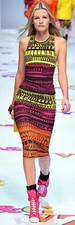 DOLCE & GABBANA D&G abito colorato sfilata 2011 runway colorful dress