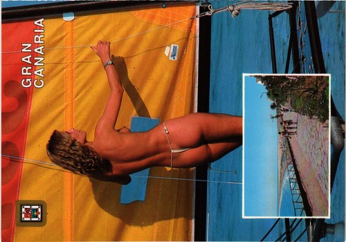 Cpm semi nude - lady, windsurfing