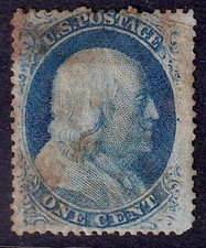 US Scott 24, 1857 Franklin, 1c