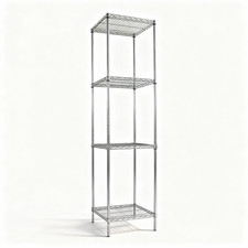 Scaffale Metallo Cromato Quadrato 45×45 H180 – Organizer Casa Ufficio
