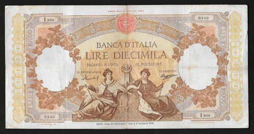 Italia banconota 10000 lire - italia,