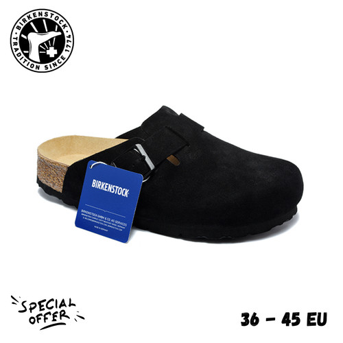 Birkenstock boston nero suede - boston,