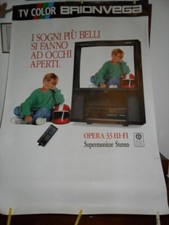 BRIONVEGA OPERA 33 HI-FI supermonitor - 1988 manifesto di lancio 
