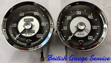Austin Healey Sprite Mk2 1961 Smiths Speedometer MPH & Tachometer RPM Gauge