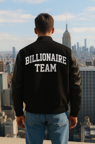 Giacca nera letterman - giacca,