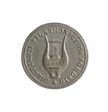 *HH* Medaglia Bottone Antico Distintivo Dilettanti Filarmonici Sondrio Medal