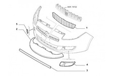 735446928 - Spoiler paraurti anteriore FIAT Bravo - anno: 2007-2014
