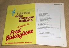 FRED BUSCAGLIONE     LIBRETTO SPARTITO     CON     13   CANZONI