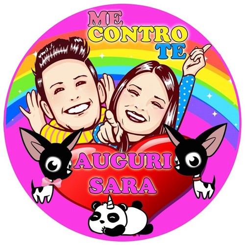 Cialda tonda contro - te, lui