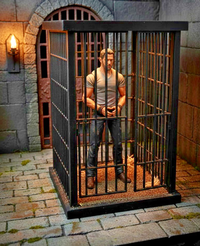 Diorama jail cell porta - cell,