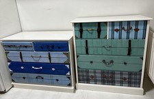 Coppia di cassettiere colorate